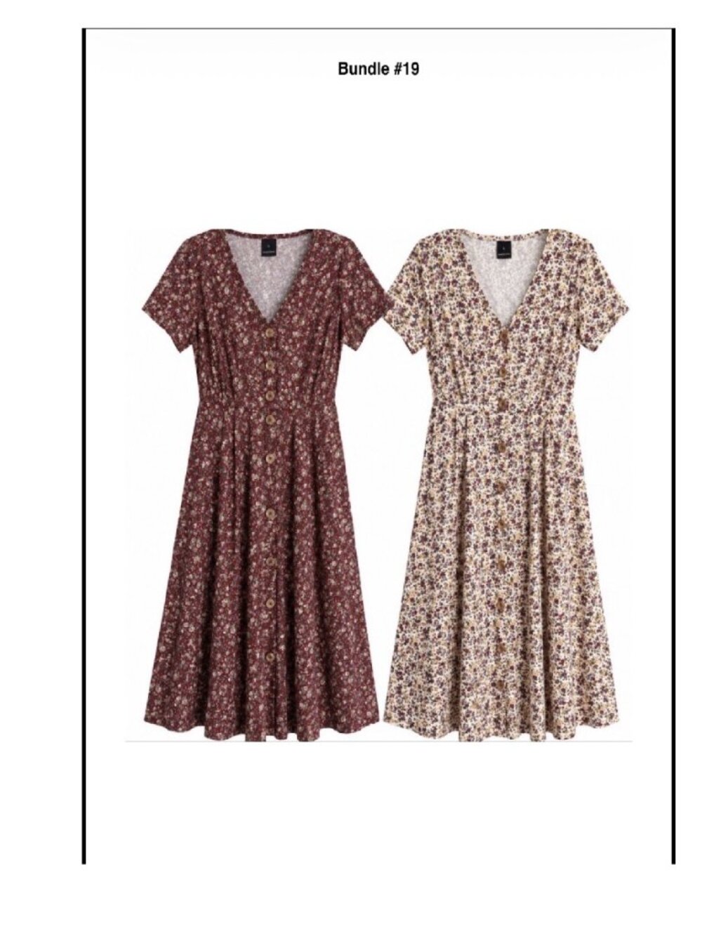 BUNDLE #19 🖤🖤 Burgundy & Ivory Floral Dresses Size Large 🖤🖤